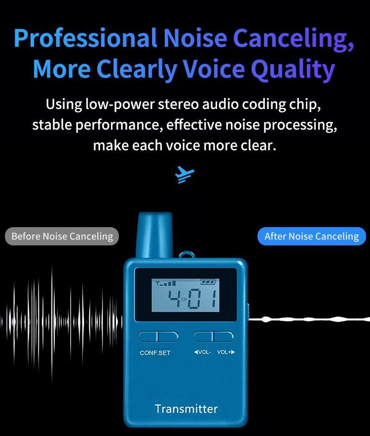 Factory Wireless Interpretation System eliminates noise Sistema ta Interpretazzjoni mingħajr fili tal-fabbrika(图3)